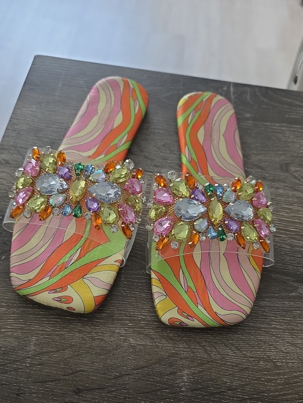 Multicolor Jeweled Slides